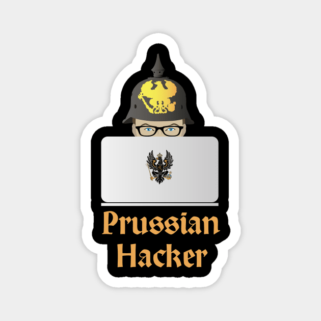 Prussian Russian Hacker Pun Magnet by NorseTech
