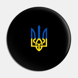 Ukrainian Flad Tryzub Symbol Pin
