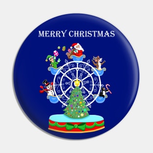 Merry Christmas Carnival Ferris Wheel Pin