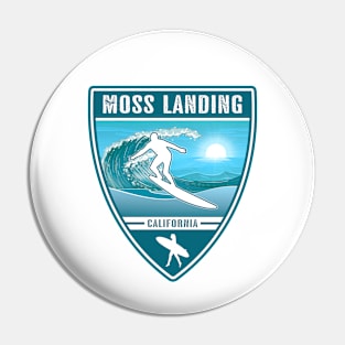 Surf Moss Landing California Pin