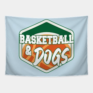 Basketball and dogs v1 Tapestry