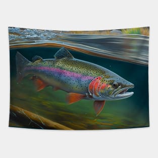 Rainbow Trout In Stream Tapestry