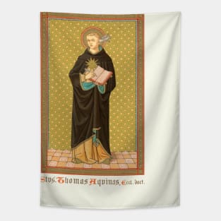 Saint Thomas Aquinas Holy Card Tapestry