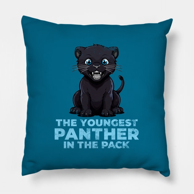 Youngest Panther in the pack Pillow by Digital Borsch