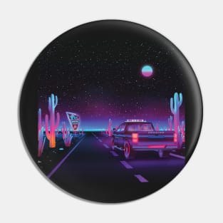 Vaperwave Desert Road Pin