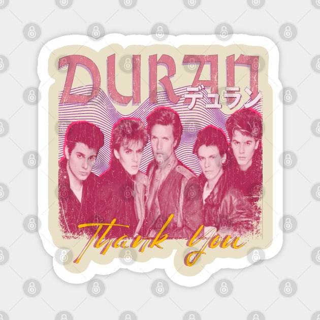 Duran Duran Vintage 1978 // Thank You Original Fan Design Artwork Magnet by A Design for Life