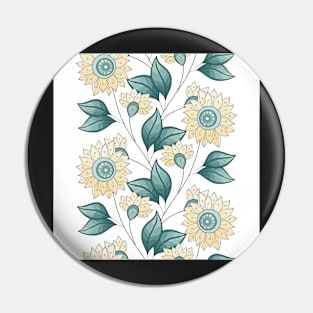 Spring Pattern with Floral Motifs Pin