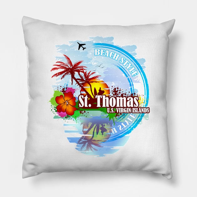 St Thomas USVI Pillow by dejava