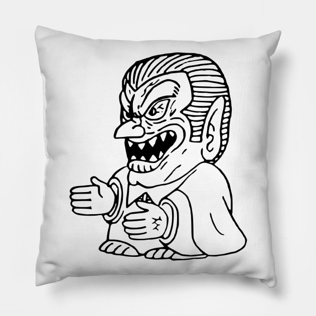 Korean MABA Zombie Model Kit Outline - Dracula Pillow by retroworldkorea