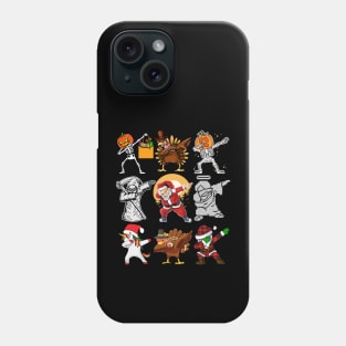 Christmas Thanksgiving Halloween Boys Dabbing Phone Case