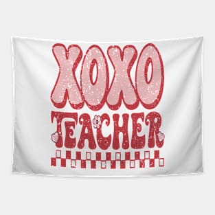 Xoxo Teacher T Shirt Valentine T shirt For Women Tapestry