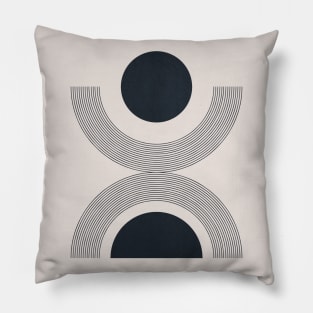 Mid century modern half circle Pillow