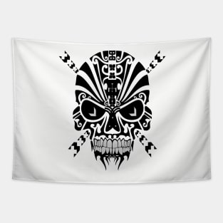 Wicked Tribal Skull Tapestry