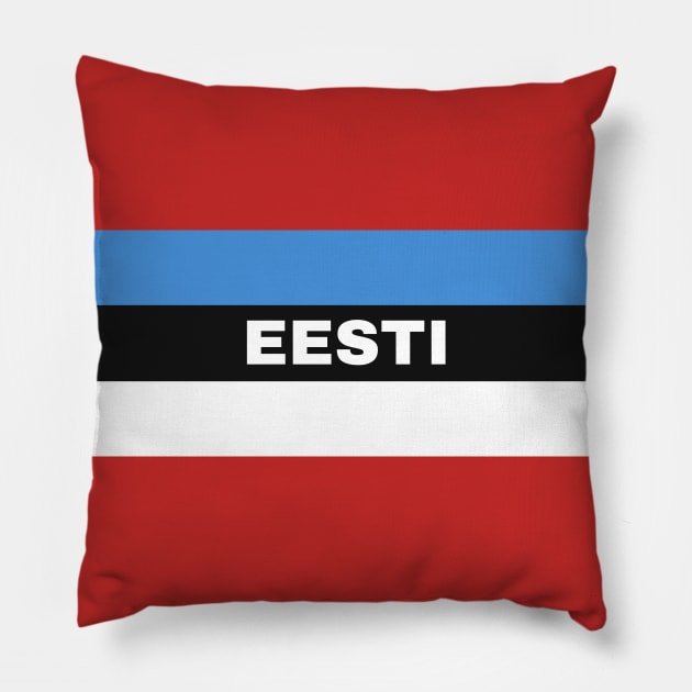 Eesti in Estonian Flag Pillow by aybe7elf