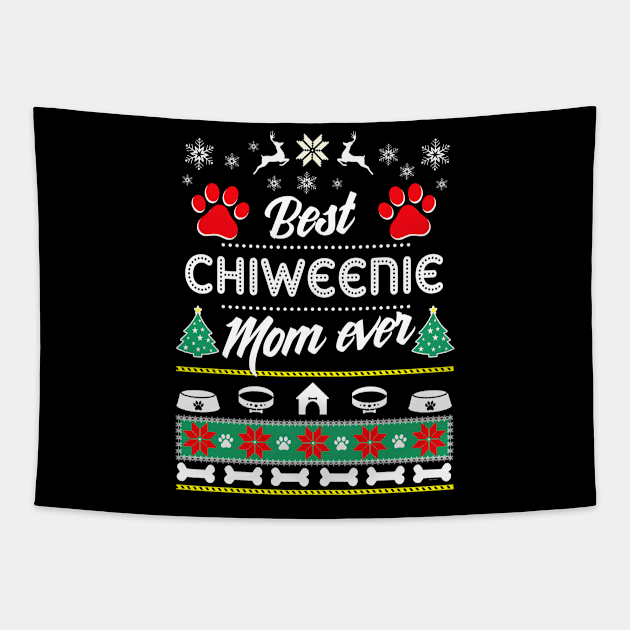 Chiweenie Mom Ugly Tapestry by Weirdcore