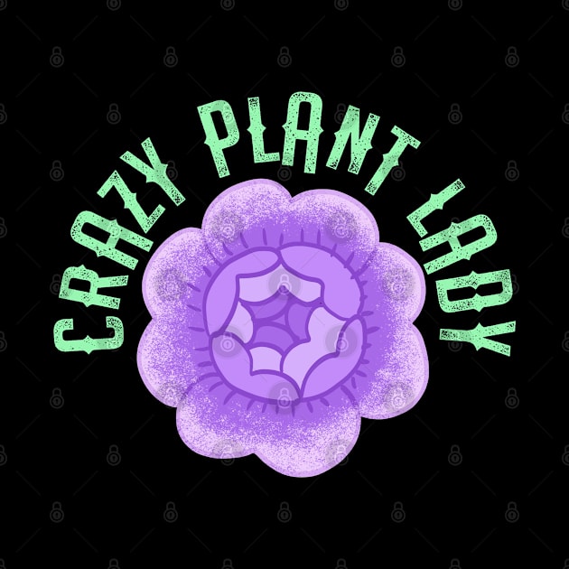 Plant mom. Crazy plant lady. Beautiful blooming purple rose. Girls, women who love plants. Mother nature. Plant parent. Grow green things with care and love. Vintage graphic by BlaiseDesign