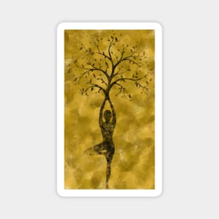 Yoga tree pose Magnet