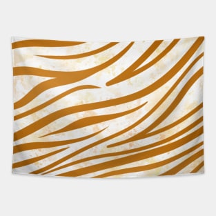 Watercolor Gold Tiger Pattern Tapestry