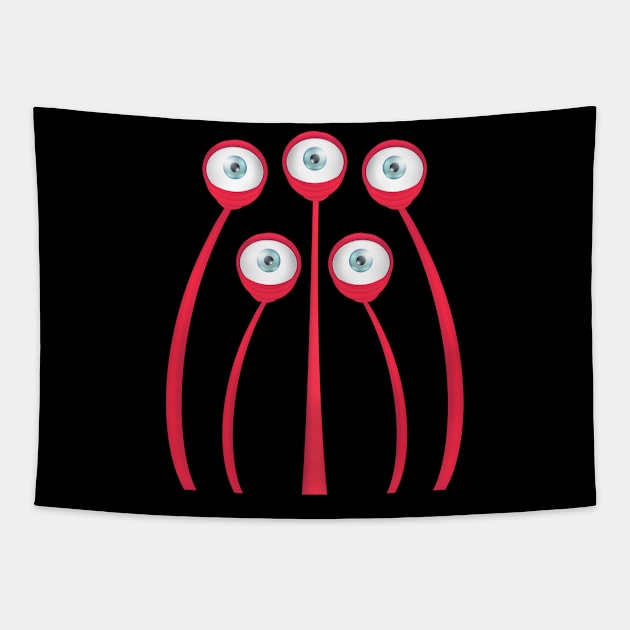 Monsters Eyes Tapestry by Mako Design 