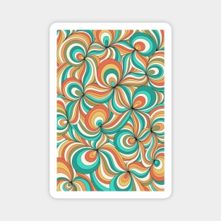 Retro Swirl Pattern Magnet