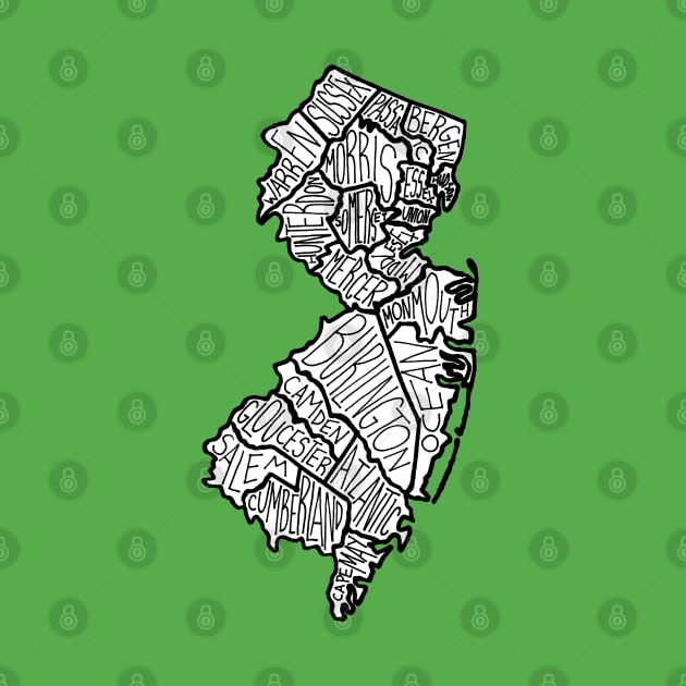 New Jersey map by calenbundalas