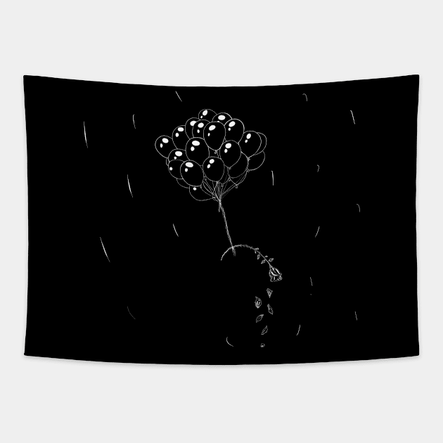 Traveling Rose v1 Tapestry by lomiky