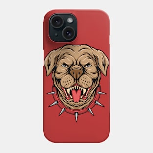 Mean Pitbull Head Phone Case