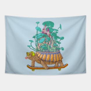 Turtle’s moving castle animal shirt graphic tee Tapestry