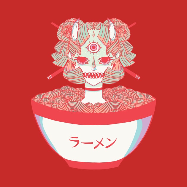 Monster Oni Girl Ramen by cellsdividing