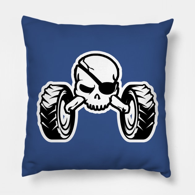 skull ATV Pillow by yinon-h