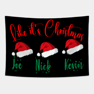 I Love Joe Kevin and Nick Of Course Quote Christmas Gifts Tapestry