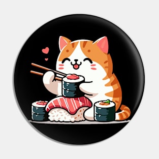 Cat-Eating-Sushi Pin