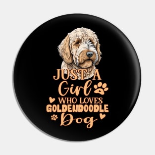 Just a girl who loves Goldendoodles. A t-shirt designed to show your Goldendoodle passion. Pin