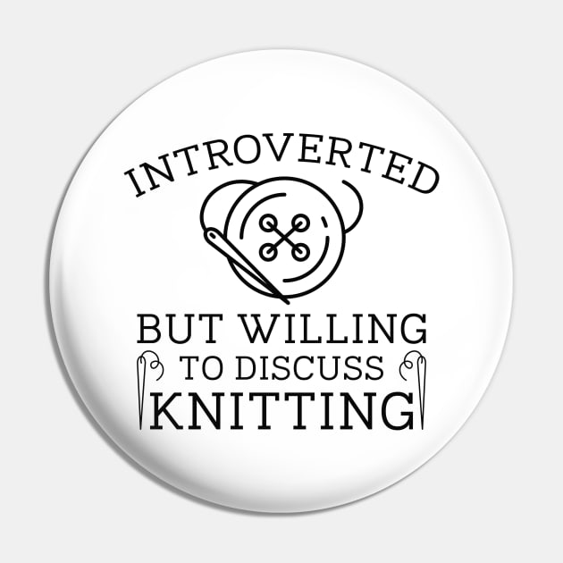 Introverted Knitting Pin by LuckyFoxDesigns