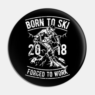 Born To Ski | Mountain Skiing Pin