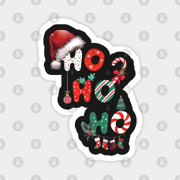 Ho Ho Ho Merry Christmas Magnet by dooddles