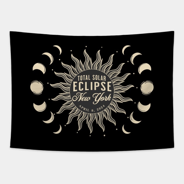 Total Solar Eclipse New York USA April 2024 Tapestry by TGKelly