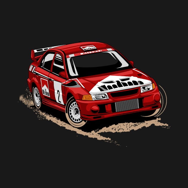 Makinen's evo rally car wave by pujartwork