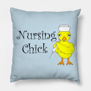 Nursing Chick Text Pillow