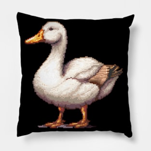 Goose in Pixel Form Pillow