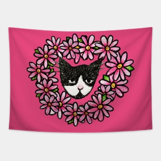 Tuxedo Cat Tapestry