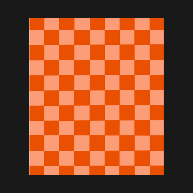 Check pattern chessboard orange yellow design by loulou-artifex