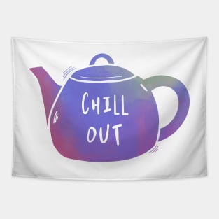 watercolor tea pot - chill out Tapestry