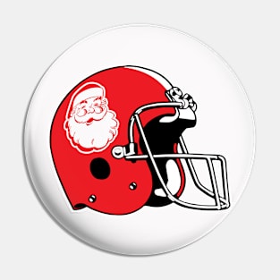 Classic Santa Football Helmet Pin