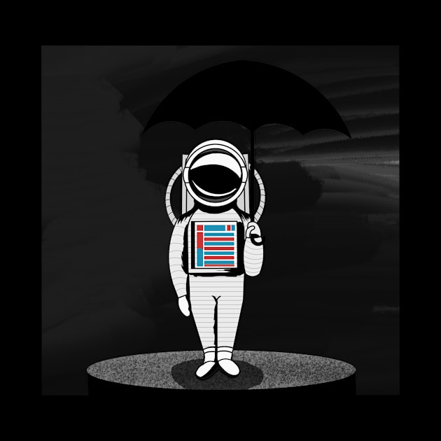 Astronout with umbrella by SGH