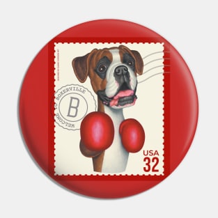 Funny Boxer Dog wearing cute Boxing Gloves Pin