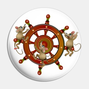 Funny mice sailing Pin