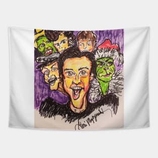 Faces of Jim Carrey Tapestry