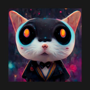 Cosmic Tuxedo Kitty T-Shirt