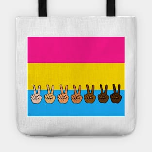 V Sign Hand Pansexual Tote